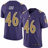 Nike Men & Women & Youth Ravens 46 Morgan Cox Purple Color Rush Limited Jersey,baseball caps,new era cap wholesale,wholesale hats